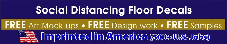 Social Distancing Floor Decals